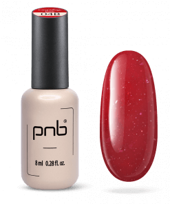 PNB Camouflage Base 04B Rubí de Milonga – Rote Camouflage-Base mit Glitzer, 8 ml Flasche und Farbprobe