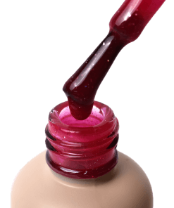 PNB Camouflage Base 04B Rubí de Milonga – Nahaufnahme, roter Camouflage-Gel mit Glitzer
