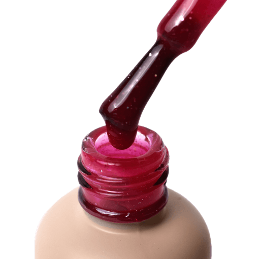 PNB Camouflage Base 04B Rubí de Milonga – Nahaufnahme, roter Camouflage-Gel mit Glitzer