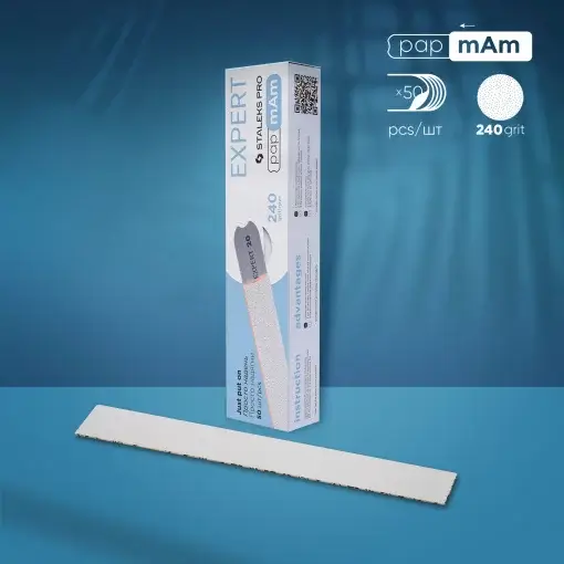 Staleks PRO Einwegfeilen PAPMAM EXPERT 22 – 240 Grit, 50 Stück mit Verpackung