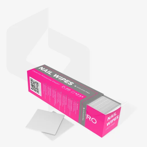 Staleks fusselfreie Servietten Smart 400 Stück in rosa Verpackung – Zubehör für Maniküre und Pediküre