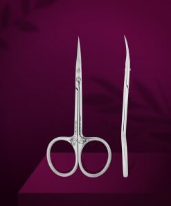 Staleks PRO Magnolia SX-20/1m – Profi Nagelhautschere in Front- und Seitenansicht für Maniküre