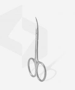 STALEKS PRO Nagelhautschere Magnolia SX-20/2m – komplette Schere mit gebogenen Spitzen auf hellem Hintergrund