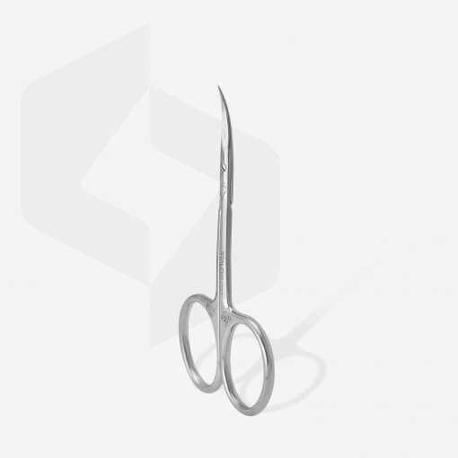 STALEKS PRO Nagelhautschere Magnolia SX-20/2m – komplette Schere mit gebogenen Spitzen auf hellem Hintergrund