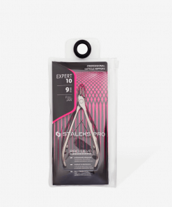 Verpackung der Staleks Nagelhautzange EXPERT 10 – 9 mm, professionelle Edelstahlzange für Maniküre