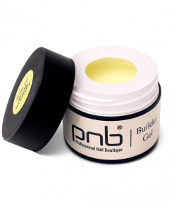 Offener Tiegel Builder Gel PNB Yellow Matcha Latte 15 ml – Aufbaugel in Gelb