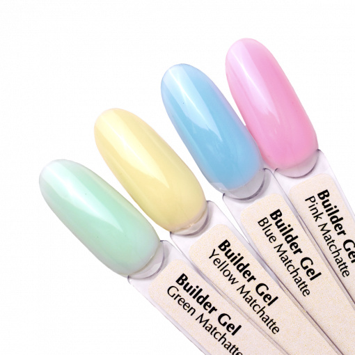 PNB Builder Gel Matchatte Farbpalette – Pastelltöne für professionelle Nagelmodellage