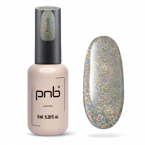 PNB Magnetic Gel Polish Fireworks – Flasche mit Farbmuster