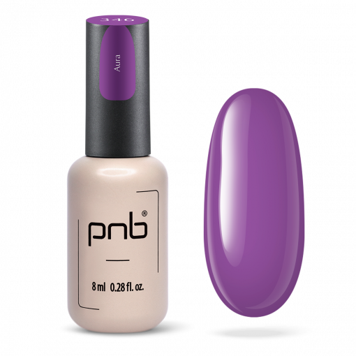 PNB UV/LED Gel Polish 346 Aura – violetter Nagellack in 8 ml Flasche mit Farbtips