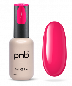 PNB UV/LED Gel Polish 348 Chakra Neon Pink Flasche mit Farbmuster