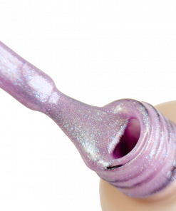 PNB Magnetic Gel Polish Glamour Cat 03 Rosy Flirty – Nahaufnahme mit Pinsel und schimmerndem Gel