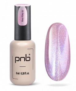 PNB Magnetic Gel Polish Glamour Cat 03 Rosy Flirty – Flasche mit Farbprobe