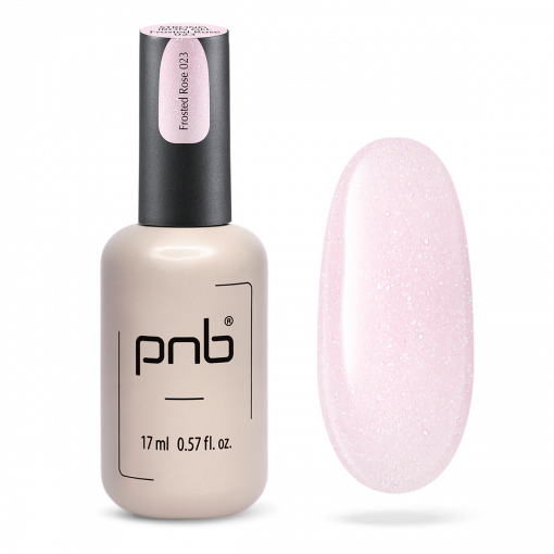 PNB UV/LED Strong Iron Gel Frosted Rose 17 ml – roséfarbenes Aufbaugel mit Frost-Schimmer