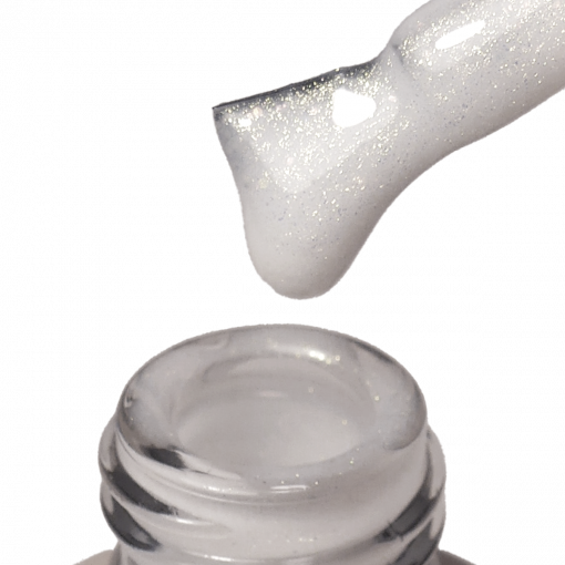 PNB UV LED Strong Iron Gel Milky Dream 17 ml – milchiges Aufbaugel mit Schimmer, Makro