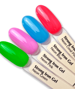 PNB Strong Iron Gel Neon Serie – Neon Blue, Neon Pink, Neon Green und Neon Coral Pink