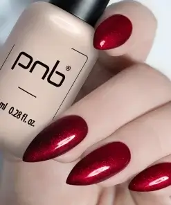 PNB UV/LED Gel Polish 240 rubinrot glitzer 8 ml auf Nägeln