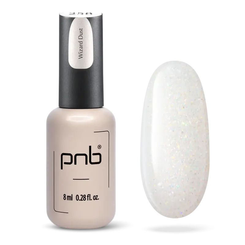 PNB UV/LED Gel Polish 258 Wizard Dust holografisch farbmuster