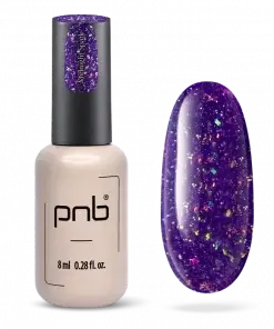 PNB UV/LED Gel Polish 383 Midnight Spark violetter Glitzer Gellack