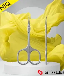 Nagelhautschere Staleks UNIQ 10 TYPE 3 Asymmetric professionelle Nagelhautschere gelbes Design
