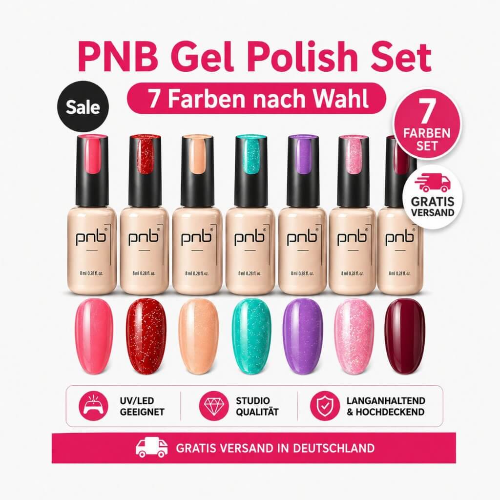 PNB Gel Polish Set 7 Farben nach Wahl mit Gratis Versand