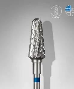 Staleks Hartmetallfräser stumpfer Kegel blau 6 mm mit 14 mm Arbeitsteil