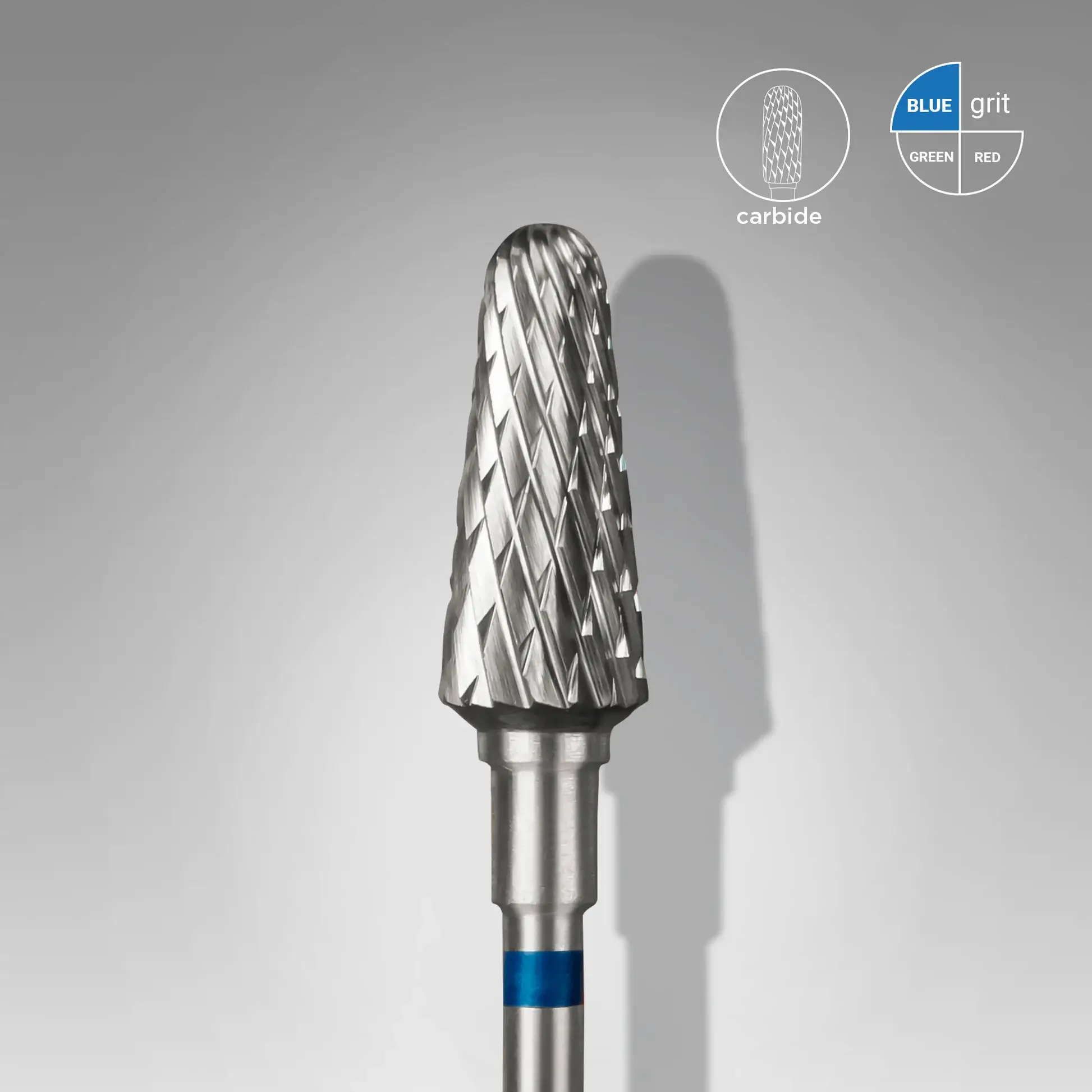 Staleks Hartmetallfräser stumpfer Kegel blau 6 mm mit 14 mm Arbeitsteil