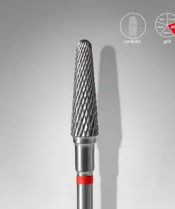 STALEKS EXPERT Hartmetallfr&auml;ser stumpfer Kegel rot &Oslash; 4 mm 13 mm
